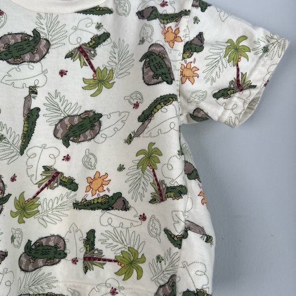 Buster Brown Vintage Crocodile Safari AOP Short Sleeve Tee 18M - Picture 3 of 6